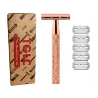 The Great Living Co Premium Double Edge Safety Razor Plus Blades - Rose Gold